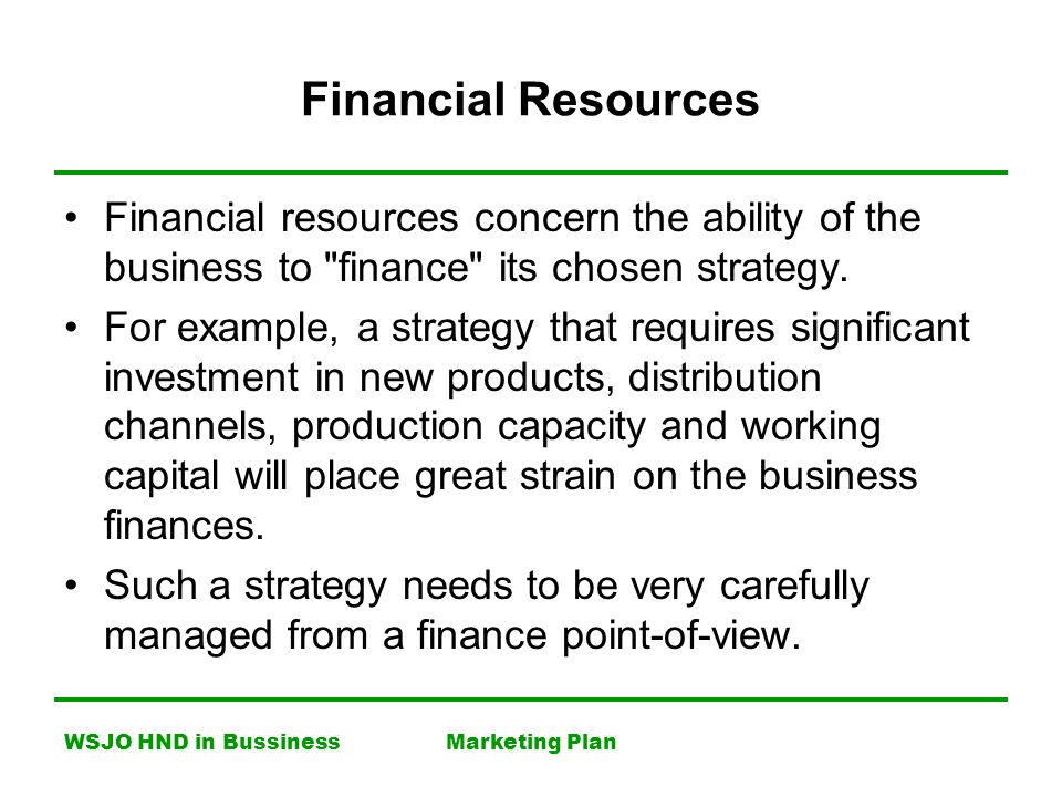 business plan physical resources meaning